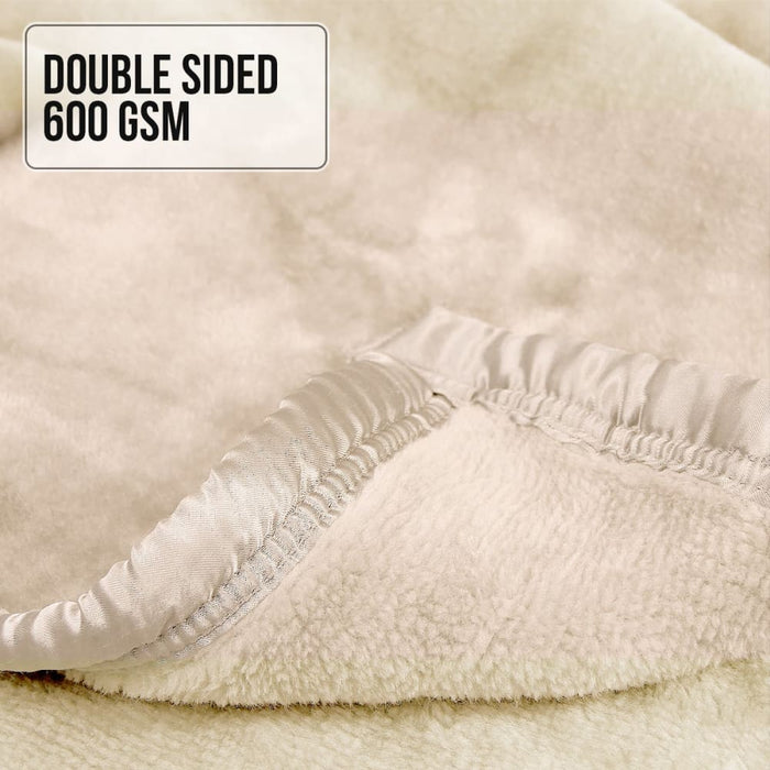 Laura Hill 600gsm Faux Mink Blanket Double - sided Queen