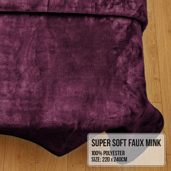 Laura Hill 600gsm Large Double - sided Faux Mink Blanket