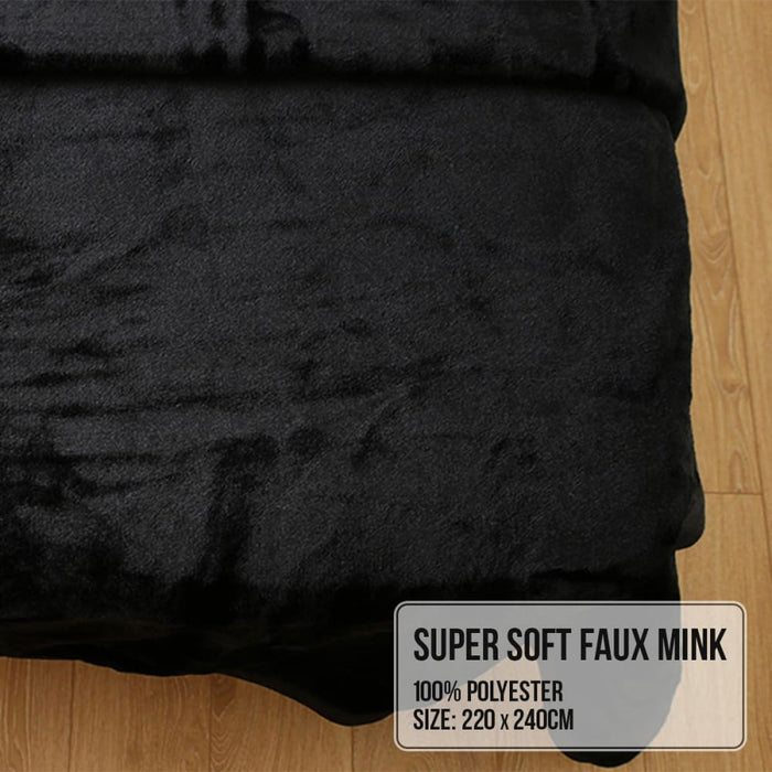 Laura Hill Faux Mink Blanket 800gsm Heavy Double - sided