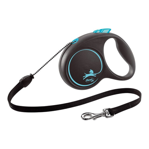 Dog Lead Flexi Black Design 5 m Blue Size