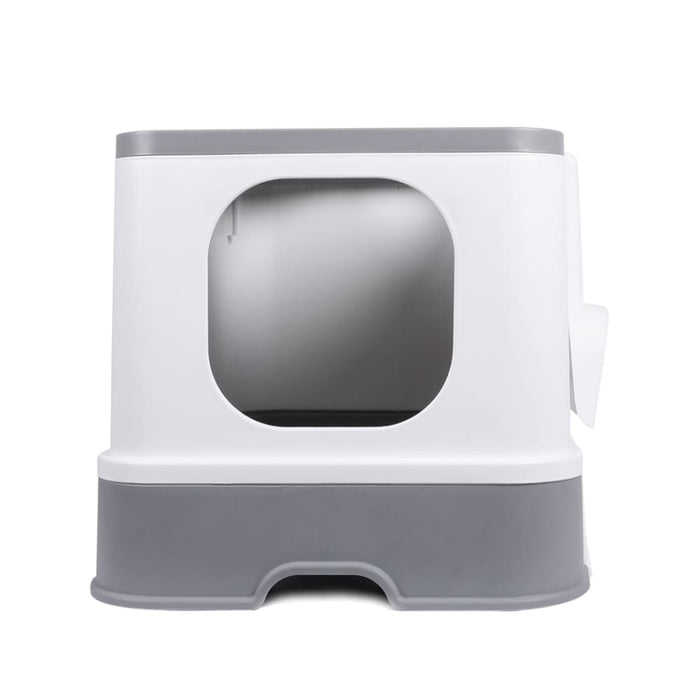 Cat Litter Box Fully Enclosed Kitty Toilet Trapping Sifting