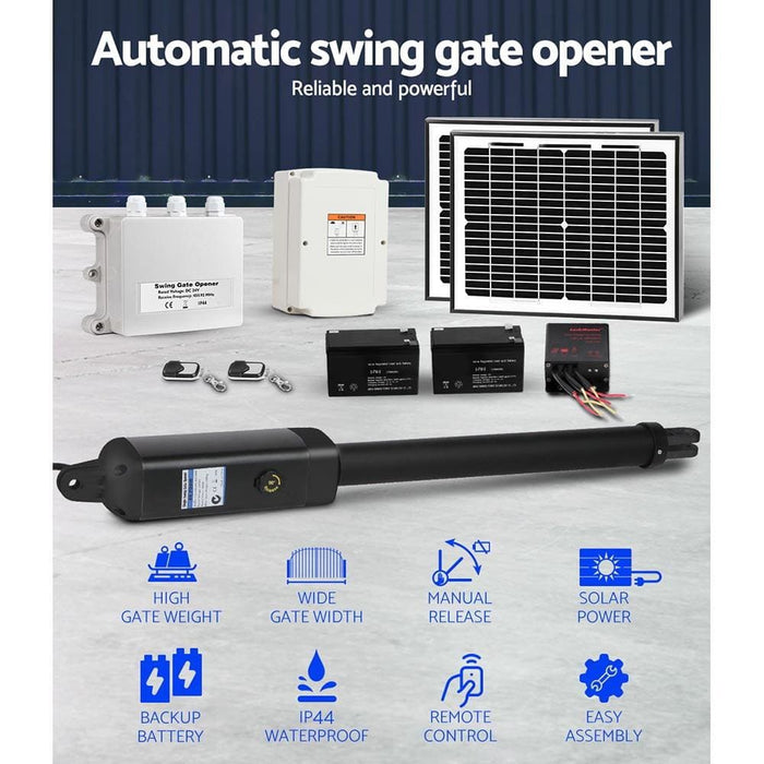 Lockmaster 600kg Swing Gate Opener Automatic Electric Solar