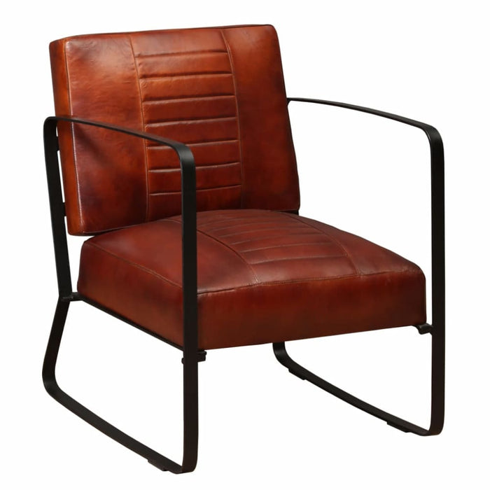 Lounge Chair Brown Genuine Leather Gl86069