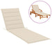 Sun Lounger Cushion Cream 200x50x3 Cm Fabric Toaokb