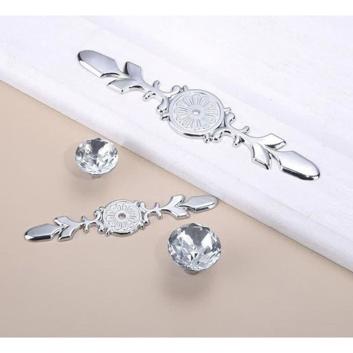 Luxury Diamond Crystal Cabinet Handles Wardrobe Shoebox