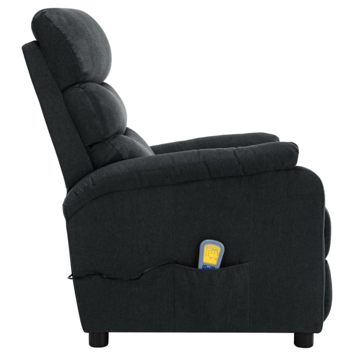 Massage Recliner Dark Grey Fabric Txoxxi