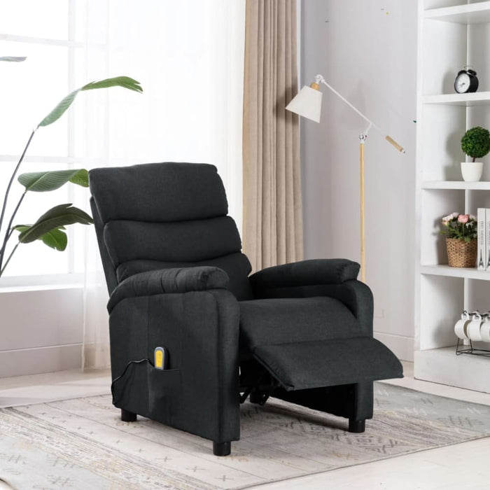 Massage Recliner Dark Grey Fabric Txoxxi