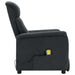 Massage Recliner Dark Grey Faux Suede Leather Xnkiit