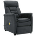 Massage Recliner Dark Grey Faux Suede Leather Xnkiit