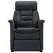 Massage Recliner Dark Grey Faux Suede Leather Xnkiit