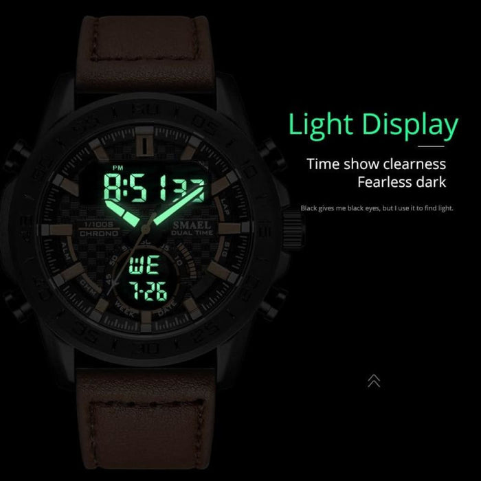 Men’s Multi-functional Sport Leather Wrist Watch