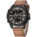 Men’s Multi-functional Sport Leather Wrist Watch