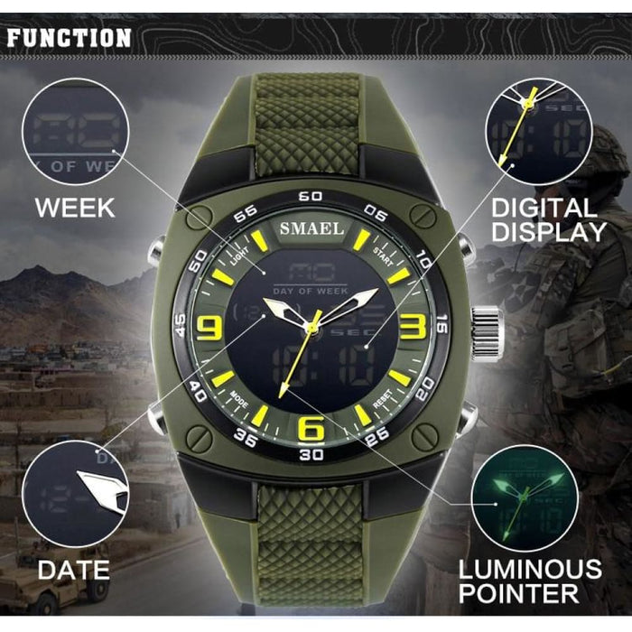 Men’s Multi-functional Waterproof Dial Sport Digital