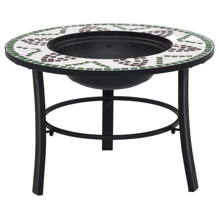 Mosaic Fire Pit Green Ceramic Alixx