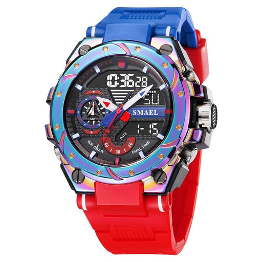 Multifunction Dual Digital Display Quartz Watch