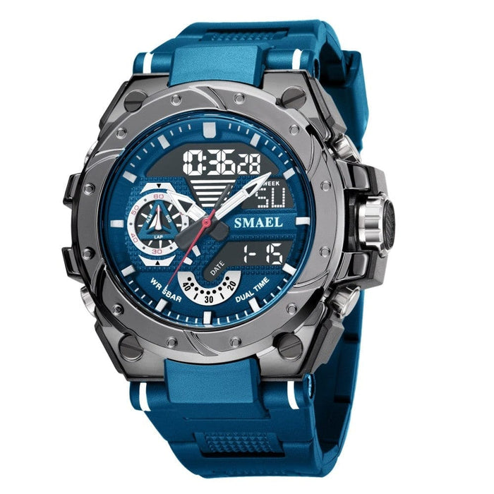 Multifunction Dual Digital Display Quartz Watch