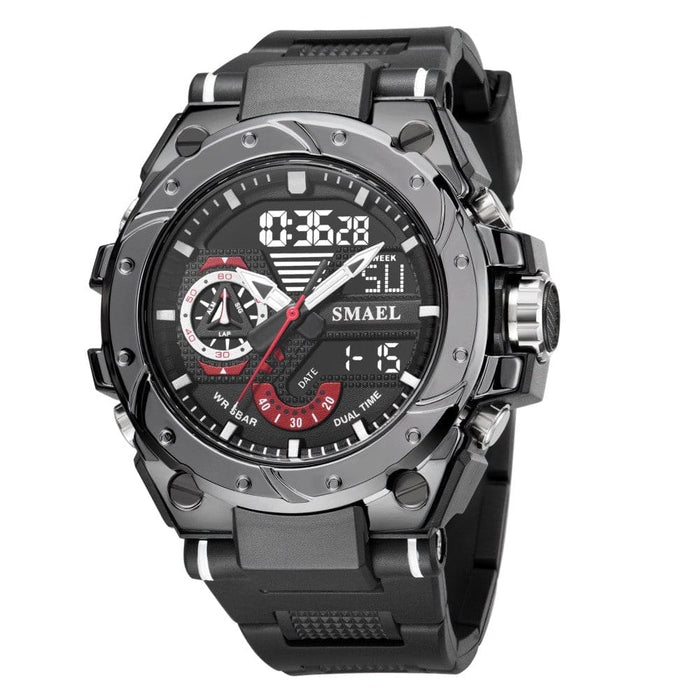 Multifunction Dual Digital Display Quartz Watch