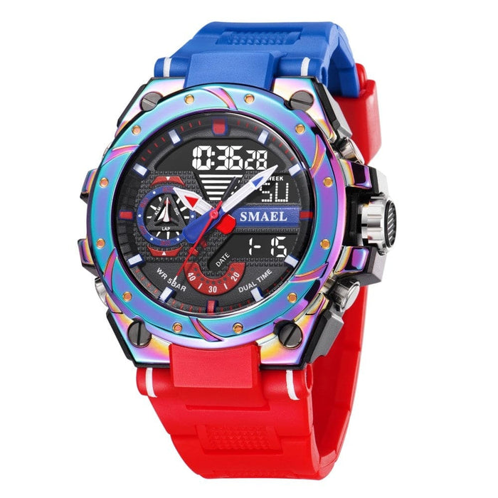 Multifunction Dual Digital Display Quartz Watch