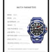 Multifunction Dual Time Digital Quartz Men’s Watch