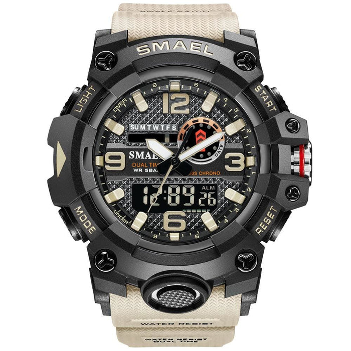 Multifunction Dual Time Digital Quartz Men’s Watch