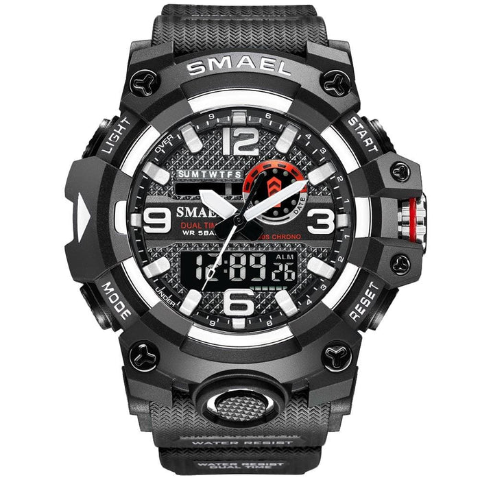 Multifunction Dual Time Digital Quartz Men’s Watch