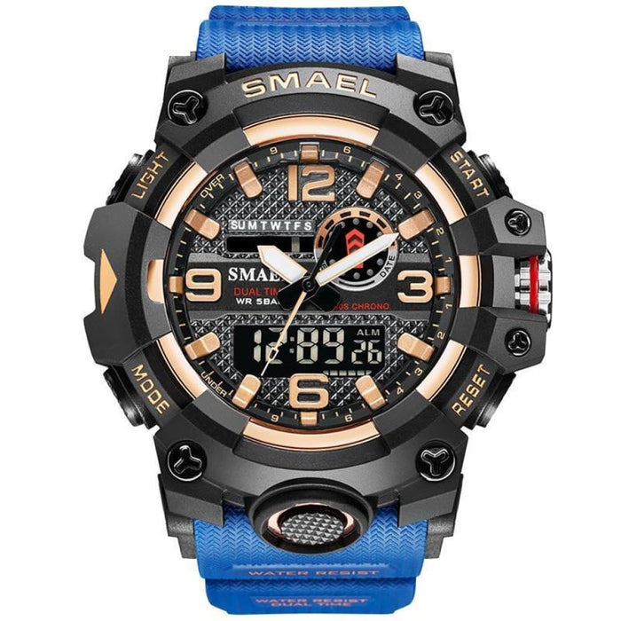 Multifunction Dual Time Digital Quartz Men’s Watch