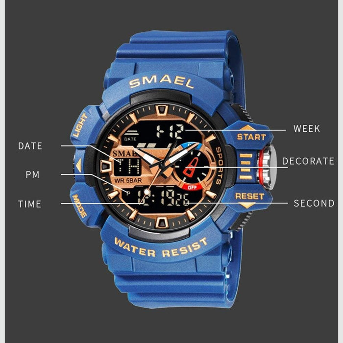 Multifunction Military Style Digital Wristwatch