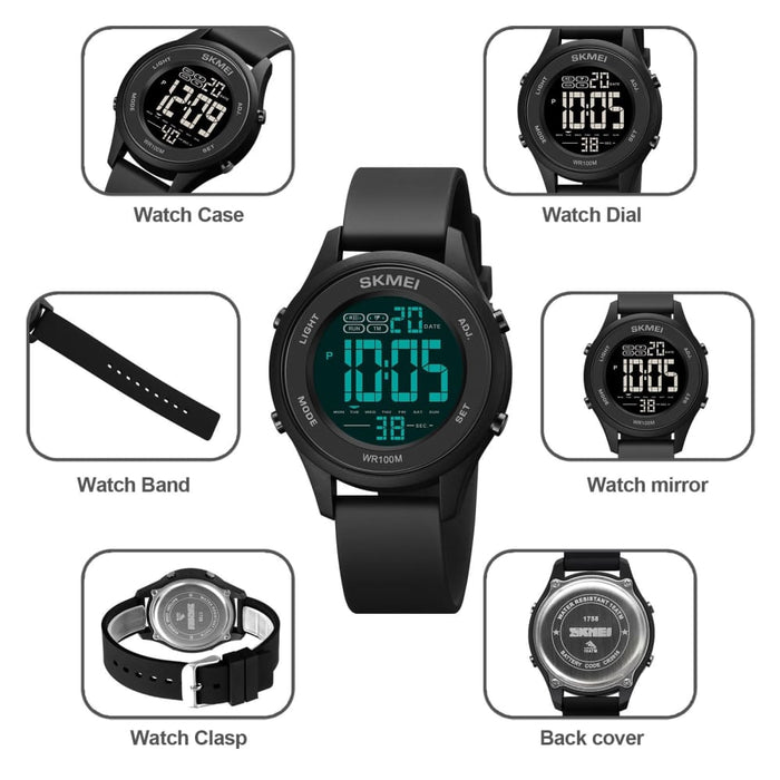 Multifunction Soft Silicone Digital Watch