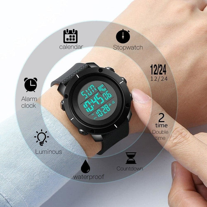 Multifunctional Sport Waterproof Digital Wristwatch