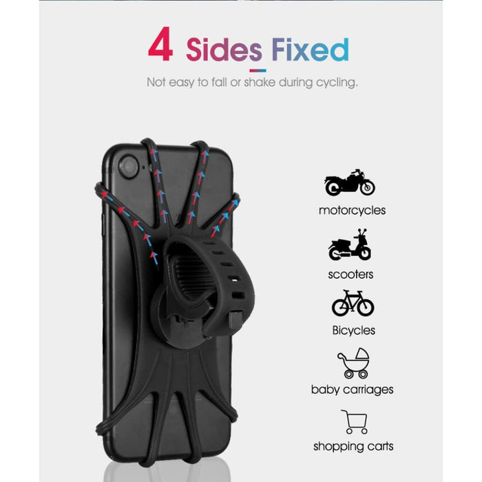 Multifunctional Tough Silicone Bicycle Phone Holder