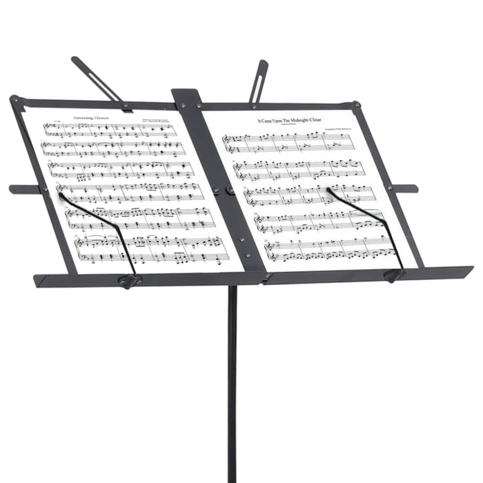 Music Book Stand Black Steel Ibbia