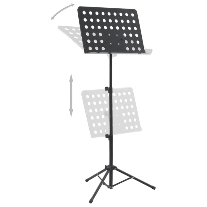 Music Book Stand Black Steel Ibbkb