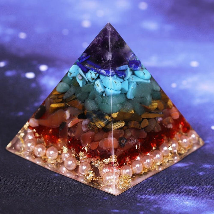 Orgonite Chakra Healing High Frequency Energy Seven Pyramid