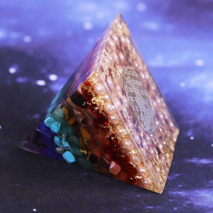 Orgonite Chakra Healing High Frequency Energy Seven Pyramid