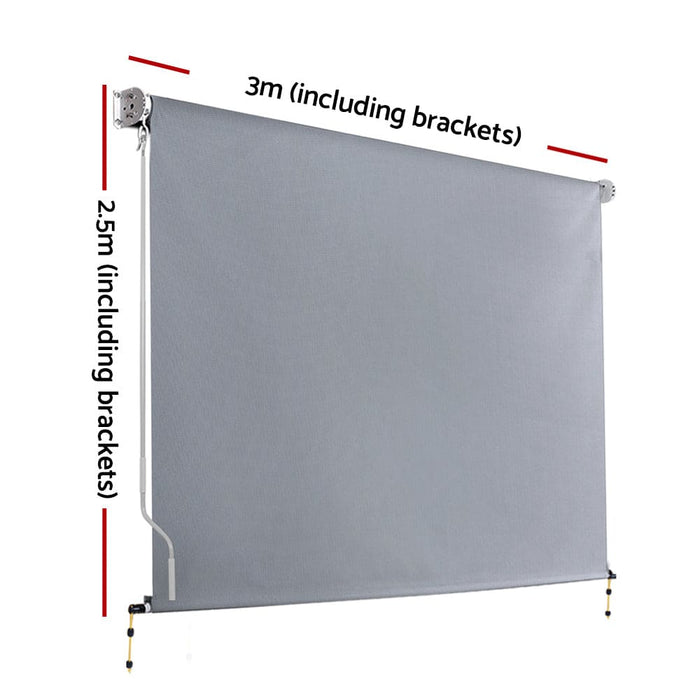 Outdoor Blind Window Privacy Screen Roll Down Awning Canopy