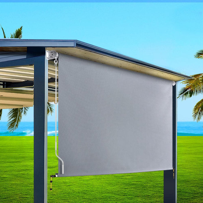 Outdoor Blind Window Privacy Screen Roll Down Awning Canopy