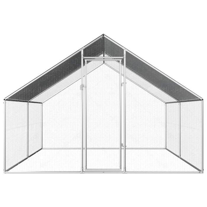 Outdoor Chicken Cage 2.75x4x1.92 m Galvanised Steel Oibink