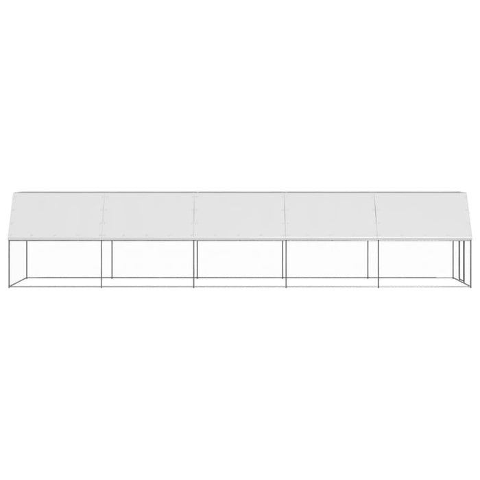 Outdoor Chicken Cage 2x10x2 m Galvanised Steel Topatia