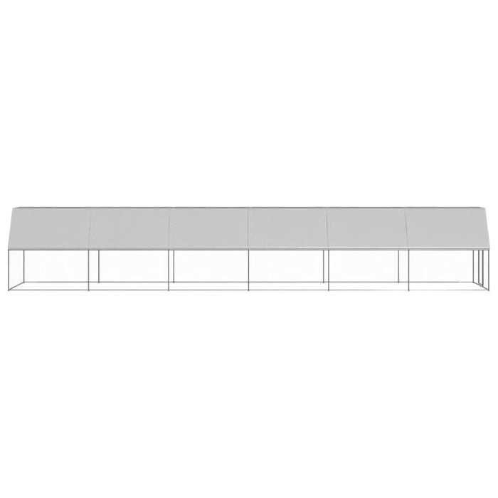 Outdoor Chicken Cage 2x12x2 m Galvanised Steel Topatip