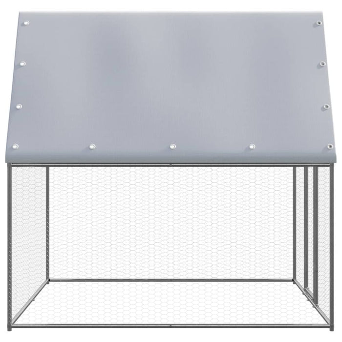 Outdoor Chicken Cage 2x2x2 m Galvanised Steel Opbiil