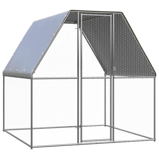 Outdoor Chicken Cage 2x2x2 m Galvanised Steel Opbiil