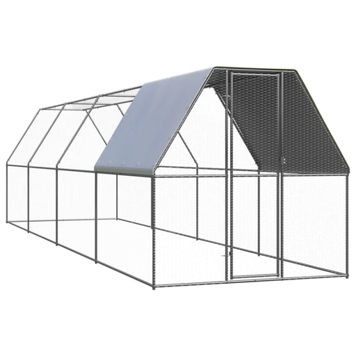 Outdoor Chicken Cage 2x2x2 m Galvanised Steel Tbnktxo