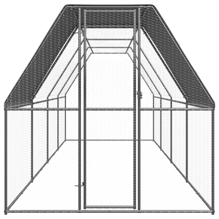 Outdoor Chicken Cage 2x2x2 m Galvanised Steel Tbnktxo