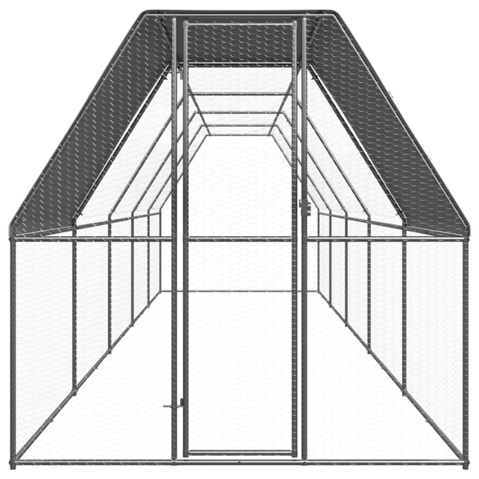 Outdoor Chicken Cage 2x2x2 m Galvanised Steel Tbnktxx