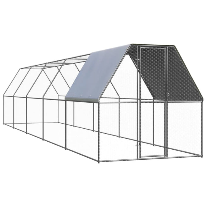 Outdoor Chicken Cage 2x2x2 m Galvanised Steel Tbnktxx