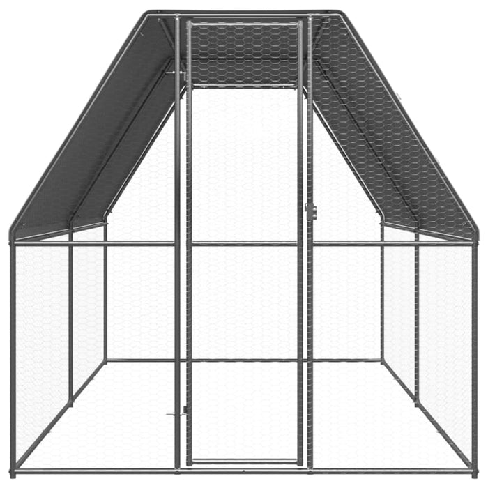 Outdoor Chicken Cage 2x4x2 m Galvanised Steel Topatio