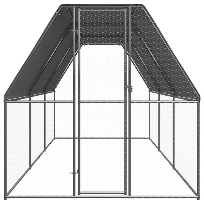 Outdoor Chicken Cage 2x6x2 m Galvanised Steel Topatix