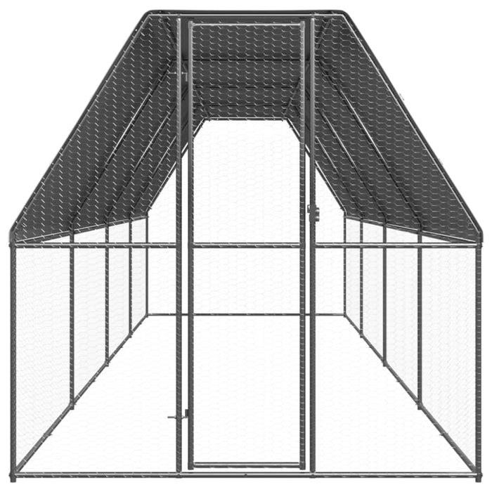 Outdoor Chicken Cage 2x8x2 m Galvanised Steel Topatit