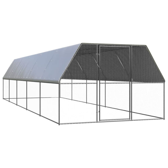 Outdoor Chicken Cage 3x10x2 m Galvanised Steel Topatik