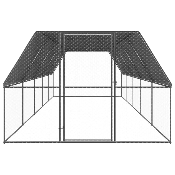 Outdoor Chicken Cage 3x10x2 m Galvanised Steel Topatik